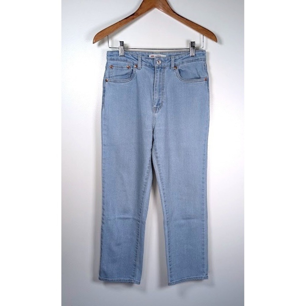 Levi's Premium Ribcage Straight Ankle Jeans 27x25 High Rise Light Button Fly